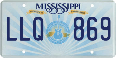 MS license plate LLQ869