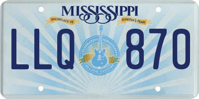MS license plate LLQ870