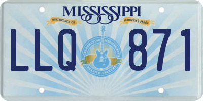 MS license plate LLQ871