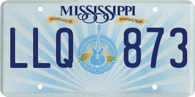 MS license plate LLQ873