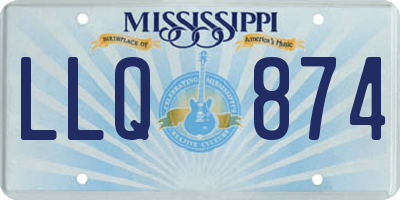 MS license plate LLQ874