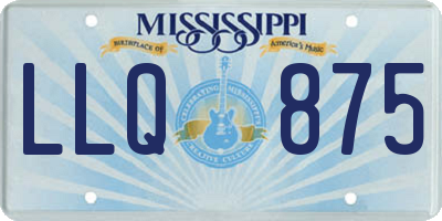 MS license plate LLQ875