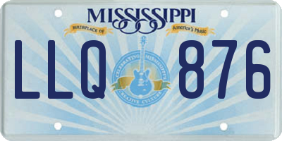 MS license plate LLQ876