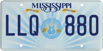 MS license plate LLQ880