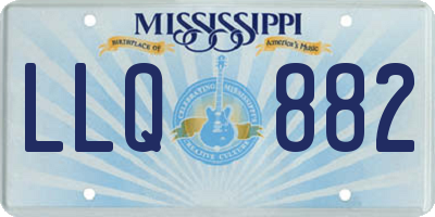 MS license plate LLQ882
