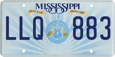 MS license plate LLQ883