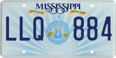 MS license plate LLQ884