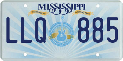 MS license plate LLQ885