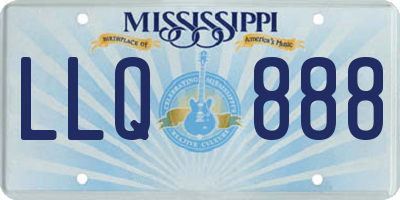 MS license plate LLQ888