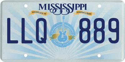 MS license plate LLQ889