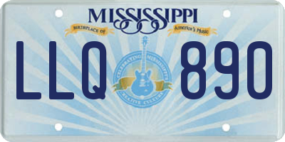 MS license plate LLQ890