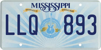 MS license plate LLQ893
