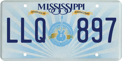 MS license plate LLQ897