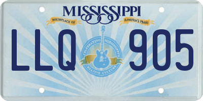 MS license plate LLQ905