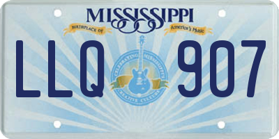 MS license plate LLQ907