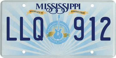 MS license plate LLQ912