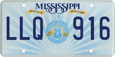 MS license plate LLQ916