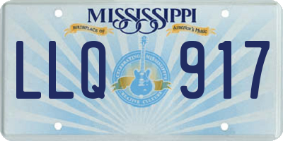 MS license plate LLQ917