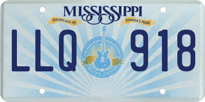 MS license plate LLQ918