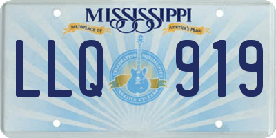 MS license plate LLQ919