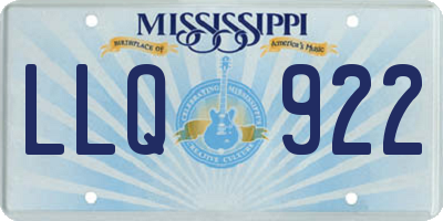 MS license plate LLQ922