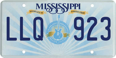 MS license plate LLQ923
