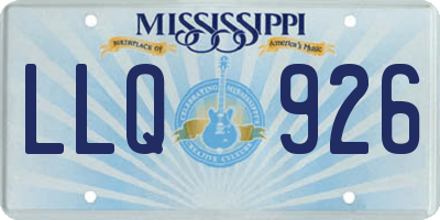 MS license plate LLQ926