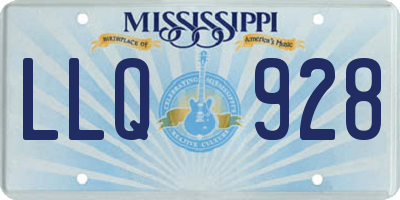 MS license plate LLQ928