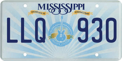 MS license plate LLQ930