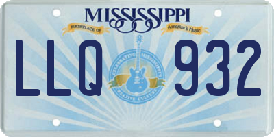 MS license plate LLQ932