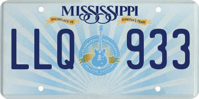 MS license plate LLQ933