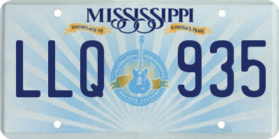 MS license plate LLQ935