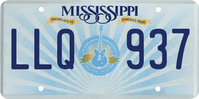 MS license plate LLQ937