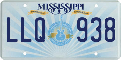 MS license plate LLQ938