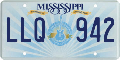 MS license plate LLQ942