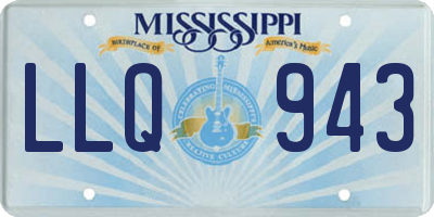 MS license plate LLQ943