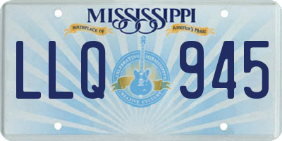 MS license plate LLQ945