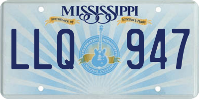 MS license plate LLQ947