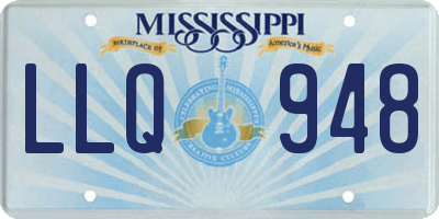 MS license plate LLQ948