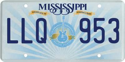 MS license plate LLQ953