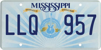 MS license plate LLQ957