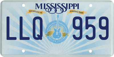 MS license plate LLQ959