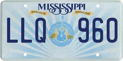 MS license plate LLQ960