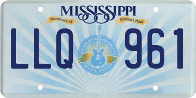 MS license plate LLQ961
