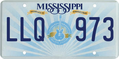 MS license plate LLQ973