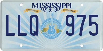 MS license plate LLQ975