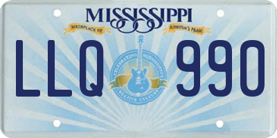 MS license plate LLQ990