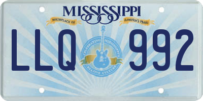 MS license plate LLQ992