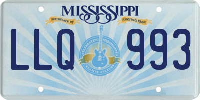 MS license plate LLQ993