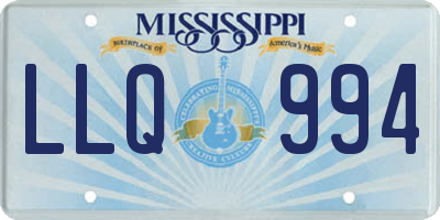 MS license plate LLQ994